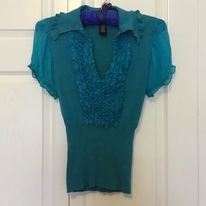 Arden B. Blue Dressy Top